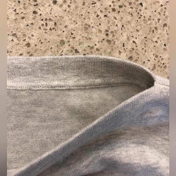 Ann Taylor Silk Cotton Blend Boatneck Pullover Top Bell Sleeve Size S Light Grey - Picture 4 of 10